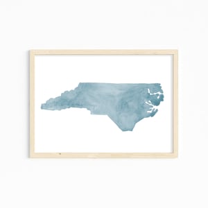 North Carolina Watercolor Print. North Carolina Decor. North Carolina Art Print. North Carolina Gift. North Carolina Watercolor Illustration