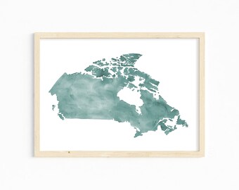 Canada Watercolor Print. Canada Decor. Canada Art Print. Canada Gift. Canada Illustration. Country Watercolor. Canada Decor
