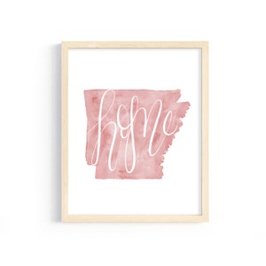 Arkansas Home Print. State of Arkansas Print. Gift for Home. Personalized State Print. Arkansas Housewarming Gift. Arkansas Gift