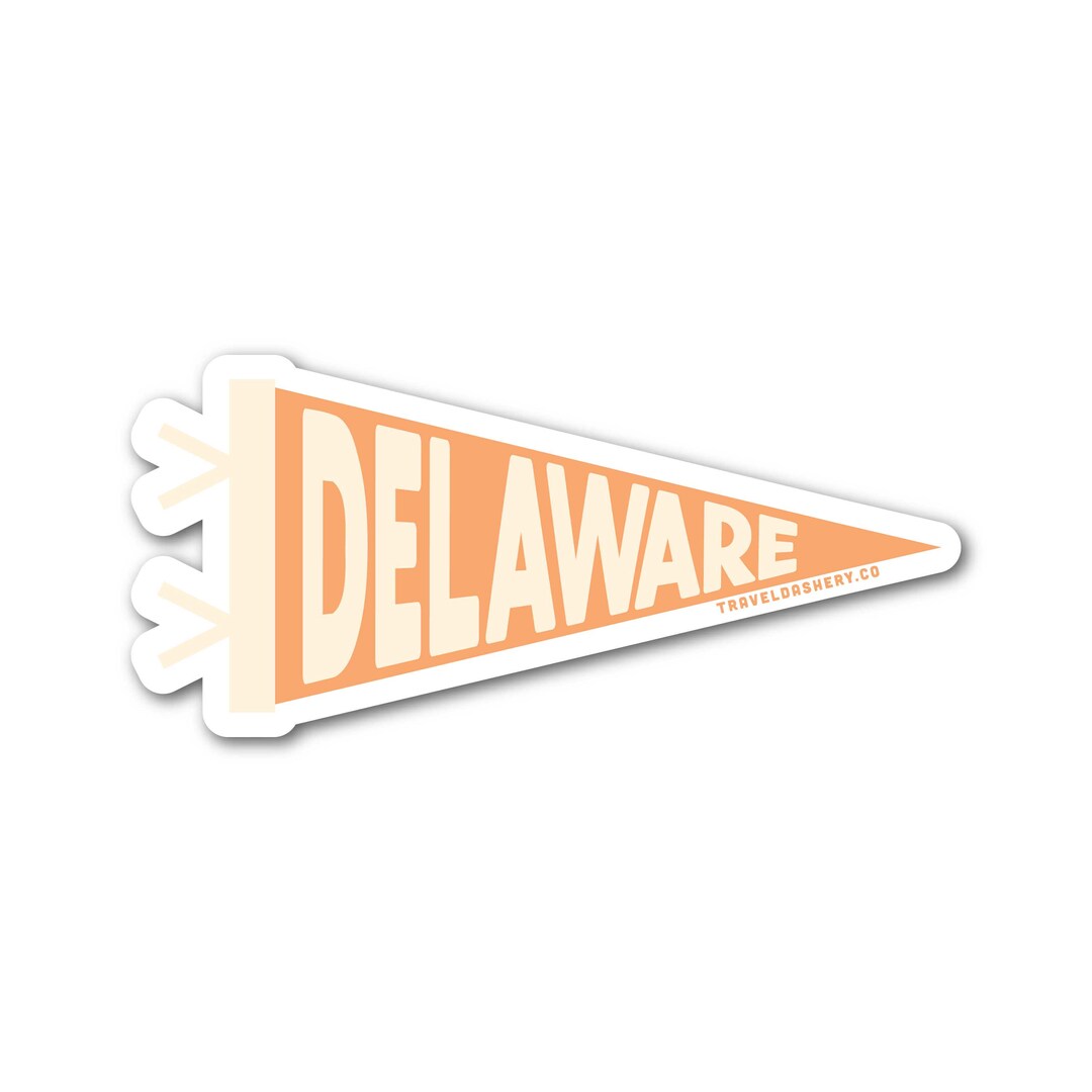 Delaware Pennant Sticker - Etsy