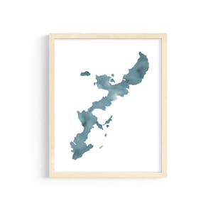 Okinawa Watercolor Print. Okinawa Decor. Okinawa Art Print. Okinawa Gift. Military Family Gift. Housewarming Gift Under 20