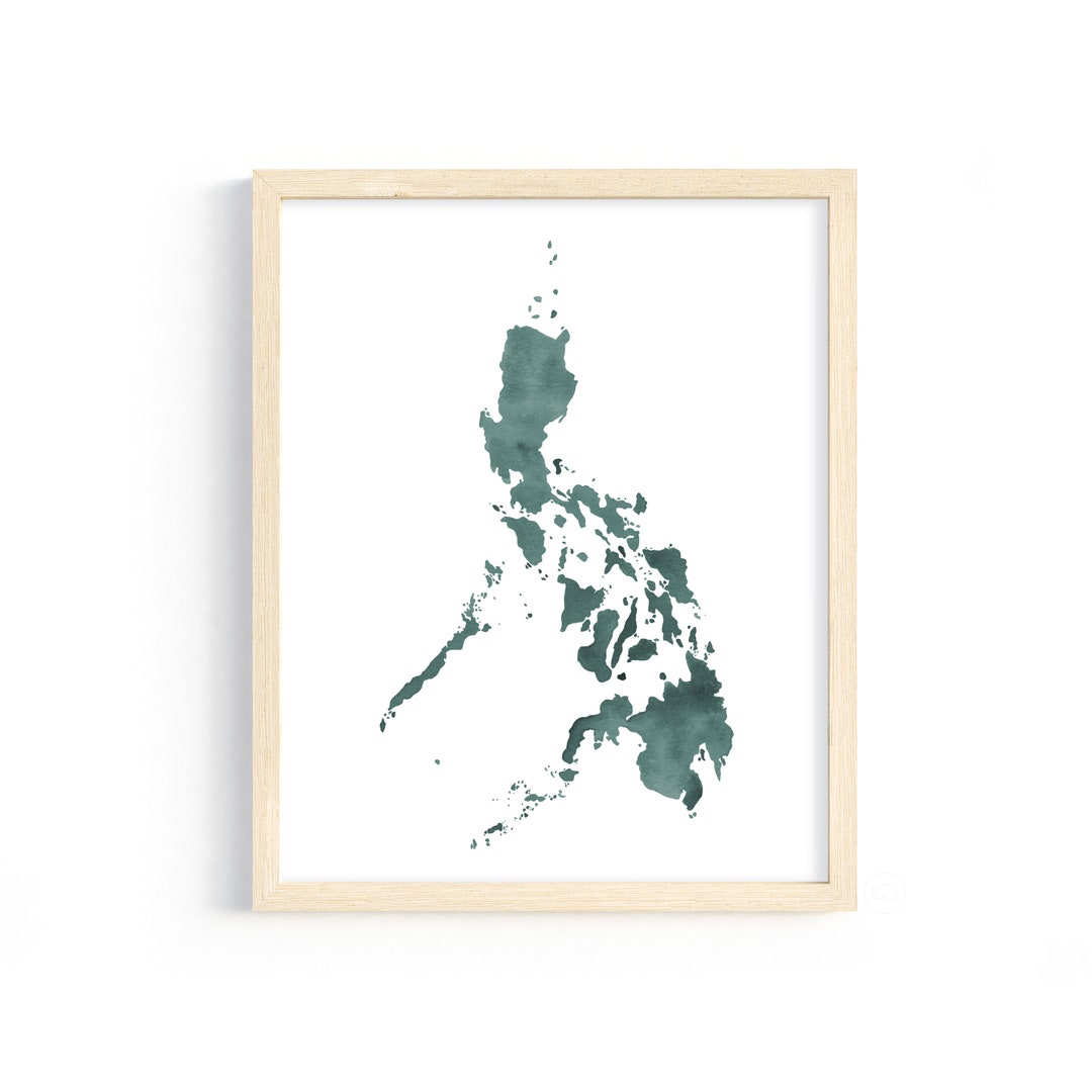 Philippines Watercolor Print. Philippines Home Decor. Etsy