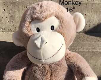 Comfort Angel Monkey Memory Weighted  Brown Infant Loss Anxiety Free Shipping Cuteplushy