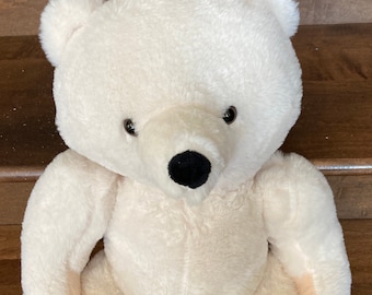 Comfort Bear Large Off White Memory Weighted Stuffed Animal Miscarriage Infant Loss Free Shipping Cute plushy Anxiety