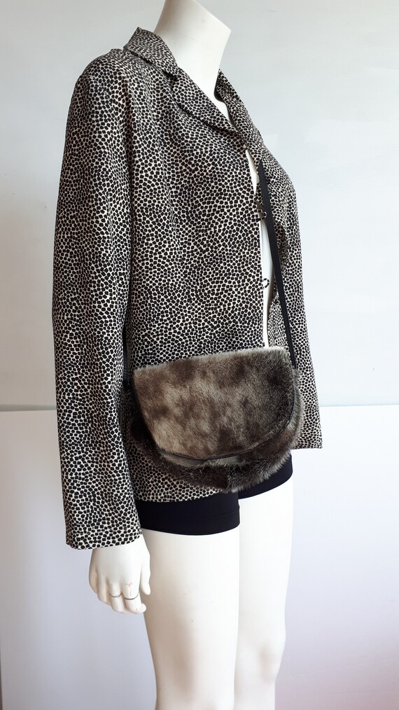 VINTAGE Fur Small Handmade Clutch Bag, Made in GR… - image 2