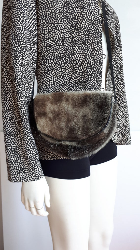 VINTAGE Fur Small Handmade Clutch Bag, Made in GR… - image 7