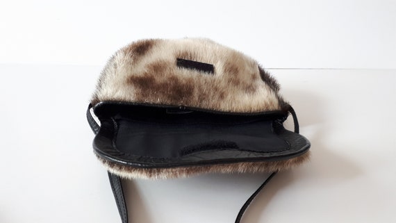 VINTAGE Fur Small Handmade Clutch Bag, Made in GR… - image 4