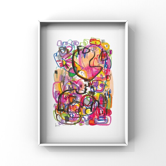 A4 Limited Edition Print From Original Art, Mixed Media Style