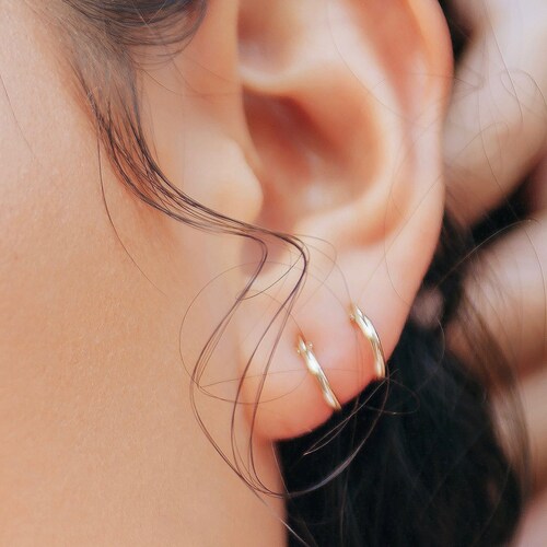 Hoop Earrings Minimalist Earrings Tiny Hoop Earrings Small Etsy