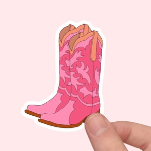 Cowboy Boots Sticker, Kindle Decoration, IPhone Decoration, Cowgirl, Country, Western, Ranch, Journal Sticker, Kindle Sticker, Laptop