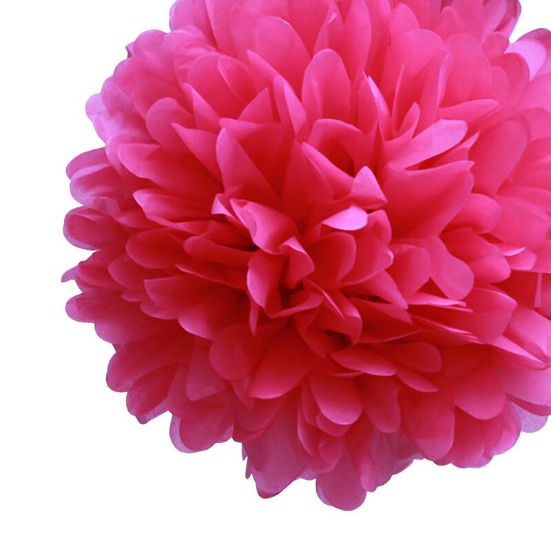 1 X 20cm Hot Pink Cerise Tissue Paper Pom Pom Pompom Paper Etsy