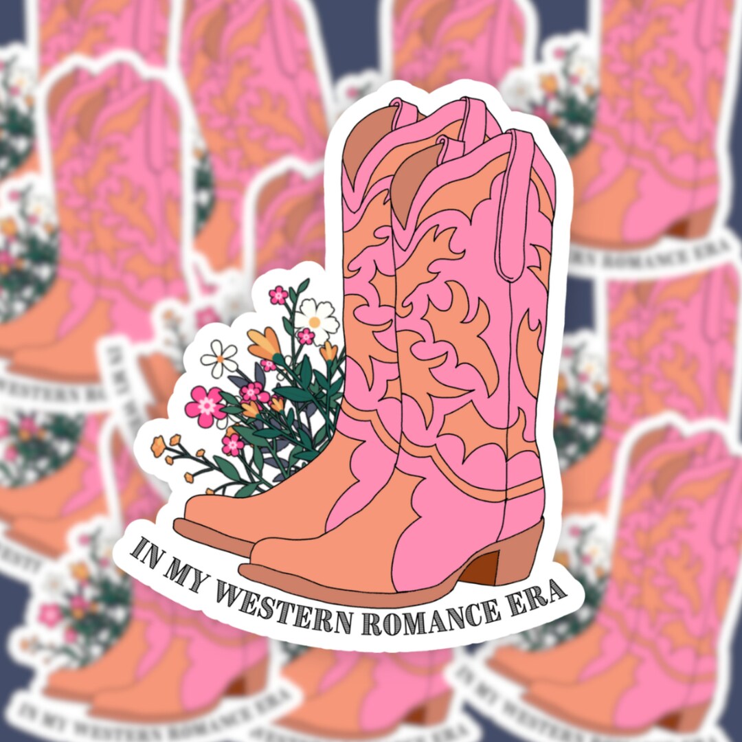 Cowboy Romance Era Reader Sticker Book Lover Gift Kindle Etsy