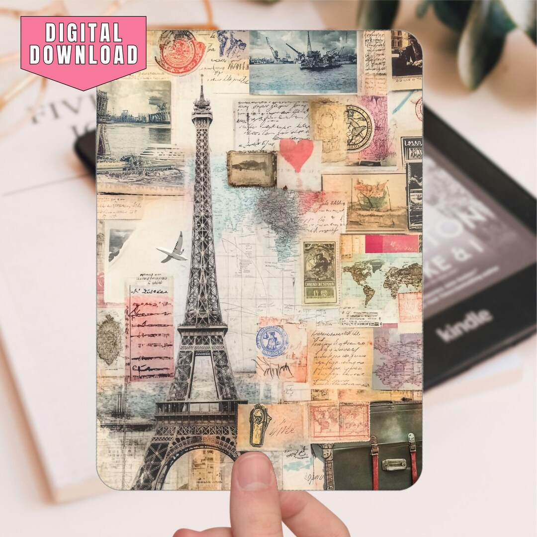 PRINTABLE Kindle Case Insert for Paperwhite Basic Oasis Ereader Clear ...