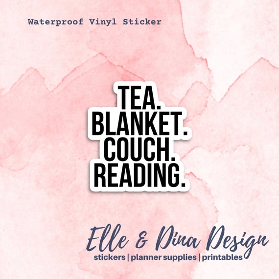 Book Lover Sticker Tea Blanket Couch Reading, Booklover Reader