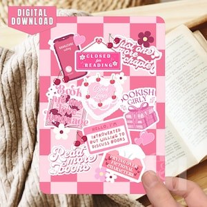 Einsatz für Paperwhite 2024, Paperwhite, Basic, Oasis Clear Case Decor, Sticker Collage Hot Pink Check Digital Art, PDF zum Ausdrucken