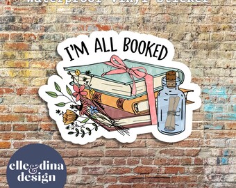 Funny Vinyl Book Lover Sticker Fun Introvert Gift Sticker Vinyl Laptop Book Theme Decal Bookish Sticker Book Club Gifts for Readers