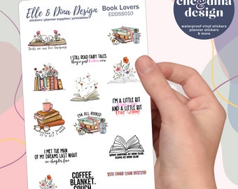 Book Lover Gift Sticker Sheet Reading Journal Decoration Matte Sticker Planner Bookish Aesthetic Stickers Removable Planner Stickers