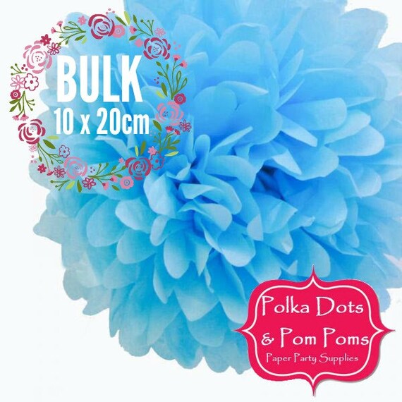 10 X 20cm Baby Blue Tissue Paper Pom Pom Pompom Paper Etsy
