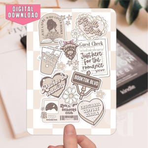 PRINTABLE Kindle Case Insert for Paperwhite 2024, Paperwhite, Basic & Oasis eReader Clear Case Decor, Neutral Collage Digital Art PDF