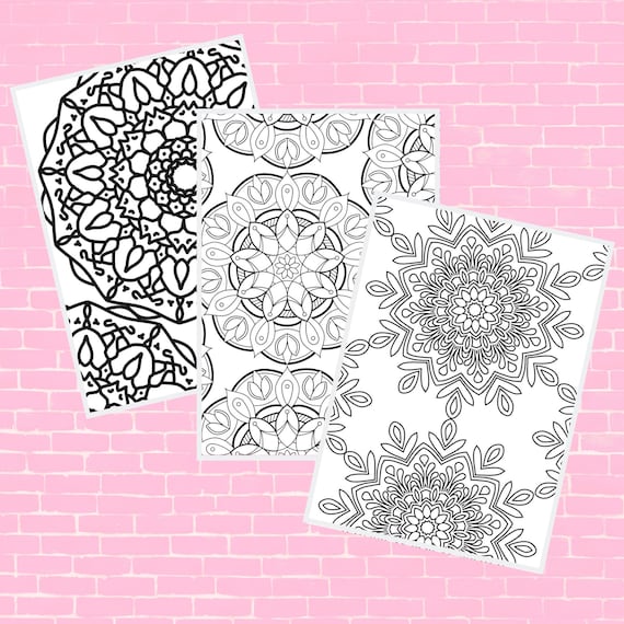 Download Adult Colouring Pages 3 Mandala Patterns Printable Pdf Coloring Book Digital Download By Polka Dots Pom Poms Catch My Party