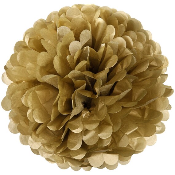 1 X 30cm 12 In Gold Tissue Paper Pom Pom Pompom Paper Flower