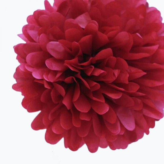 1 X 35cms 14 Inches Garnet Tissue Paper Pom Pom Pompom Etsy