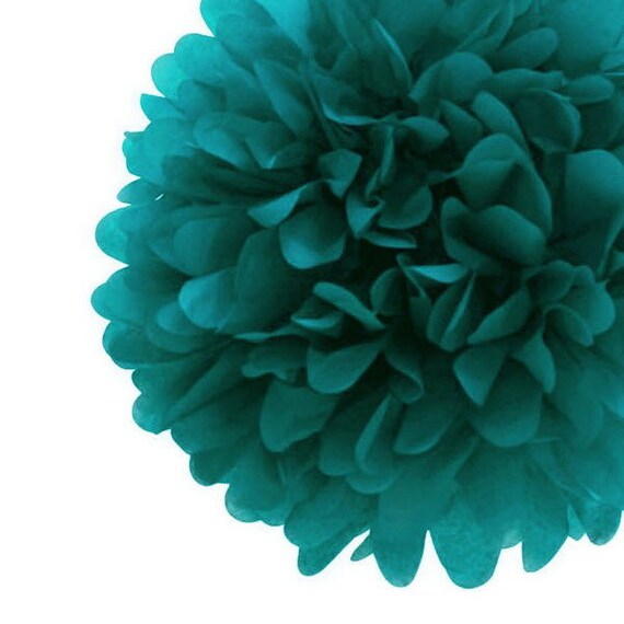 1 X 20cm Teal Sea Green Tissue Paper Pom Pom Birthday Party