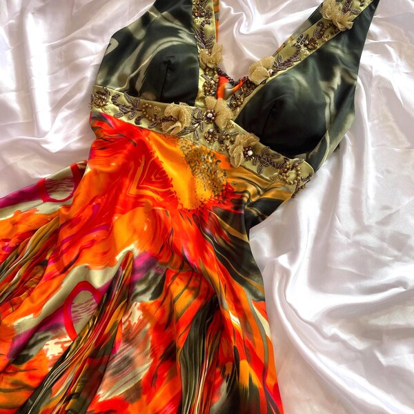 Rainforest Red Spaghetti Dress main image 0