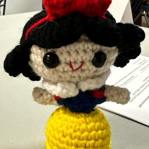 Handmade Crocheted Snow White Doll - Amigurumi Princess - Disney Inspired Gift