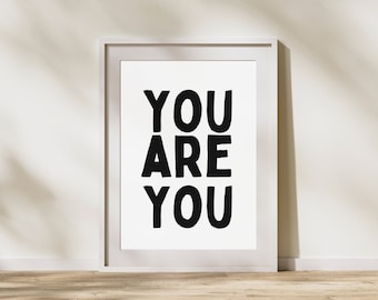 Printable Downloadable Artwork Eclectic Maximalist Design - You are You- DIGITAL DOWNLOAD