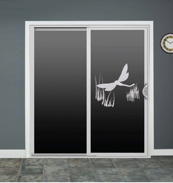 Dragonfly Glass Door Decals Etched Window Sticker