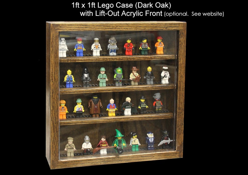 Handcrafted hardwood display case for Lego minifigures 1ft x Etsy