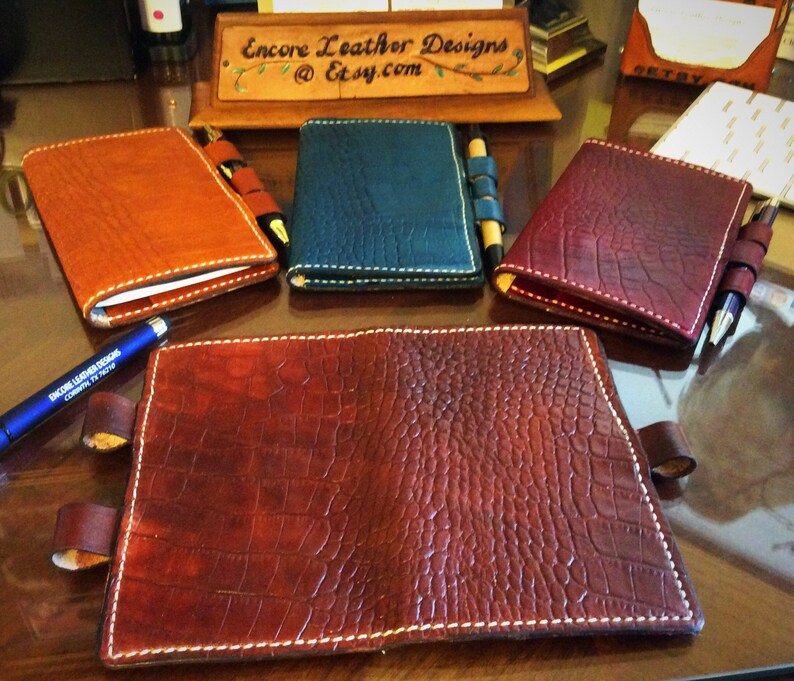 Leather Notebook Covers for Fieldnotes and Moleskin 3.5 x