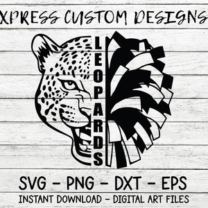 Leopards Cheer Mascot SVG - Leopards Mascot SVG