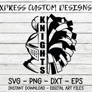 Knights Cheer Mascot SVG - Knights Mascot SVG