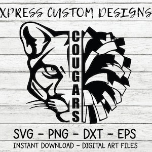 Couagrs Mascot SVG - Cougar Cheer SVG