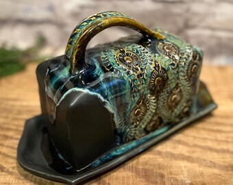 独1950年代　A. Kießling ヴィンテージ・スタジオ陶器　夜空の釉薬 独1950年代 A. Kießling ヴィンテージ・スタジオ陶器 夜空