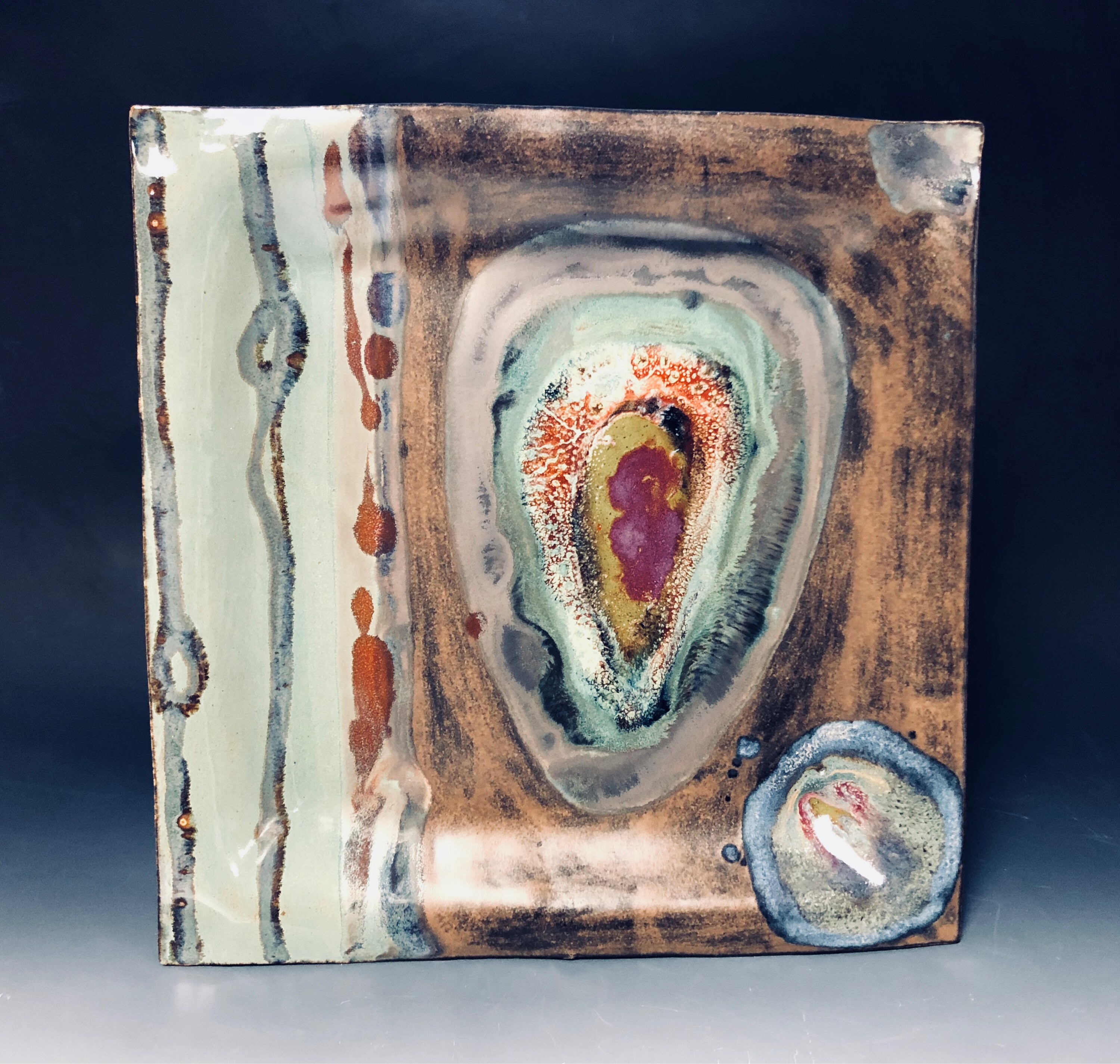 14 inch Square Ceramic Serving Platter Etsy