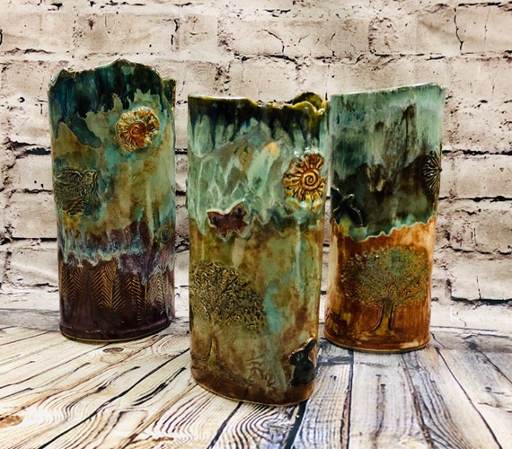 Handmade Slab Built Vases As Seen In The Cottage Journal Etsy