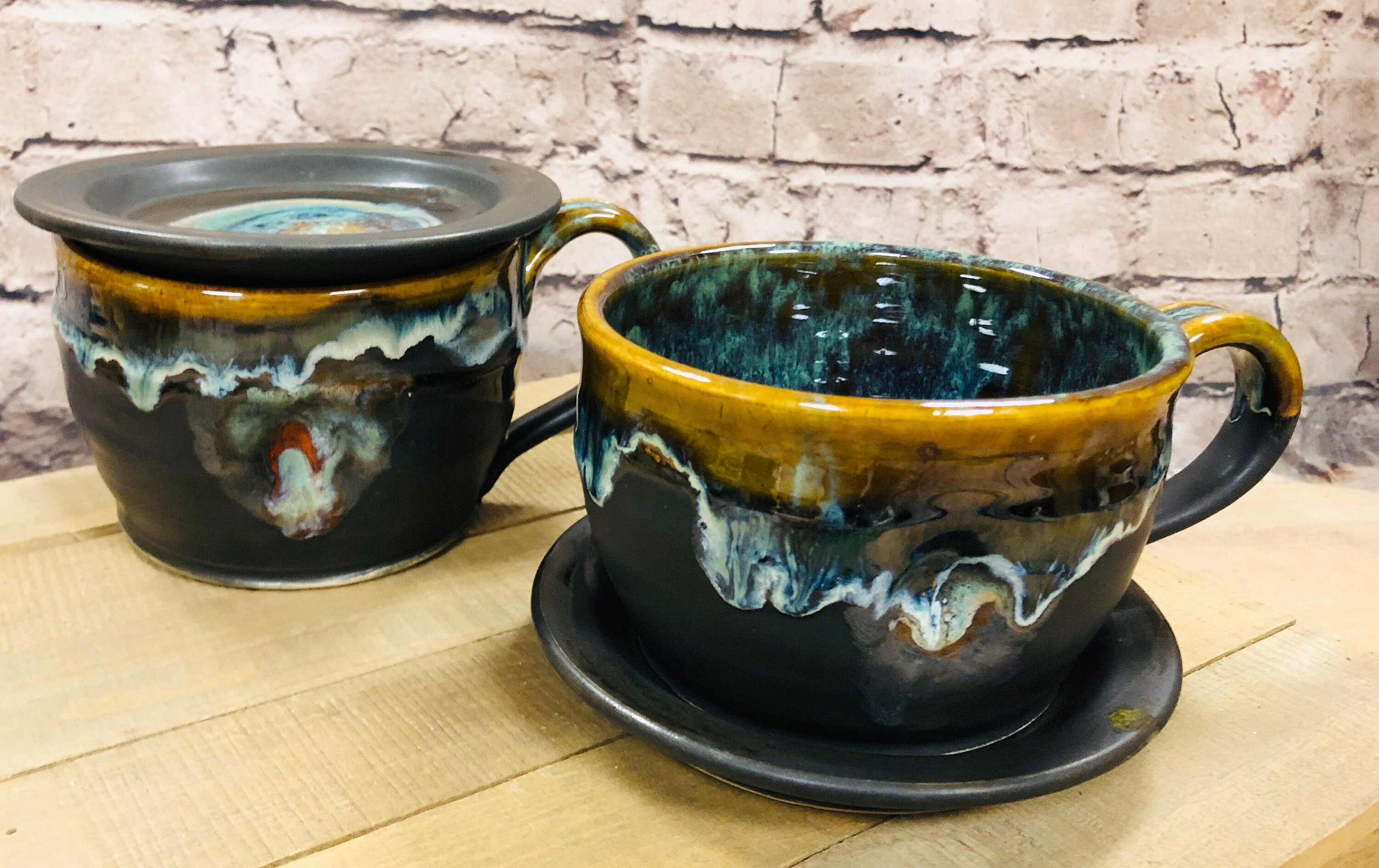 Handmade Soup Mugs with Handle & optional Saucer Made to Etsy