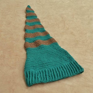 Crochet Pixie Long Tail Winter Hat Fairy Crocheted Hat Elf ~ Wool Stocking Cap Winter Fashion Hat Faerie Fairy ~ Festival Hat Long Hippie