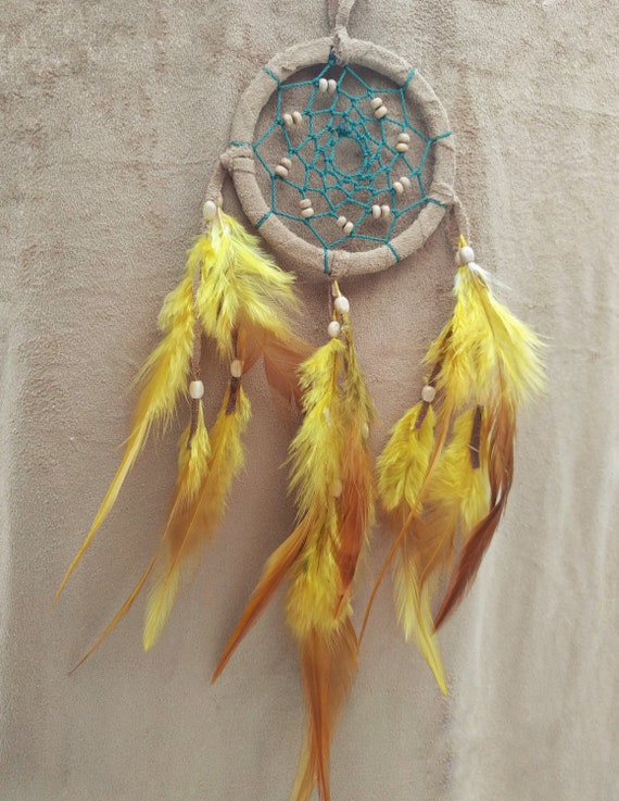 New Hanging Car Charm ~ Native American Feather Blue Howlite Mobile ~ Gift Idea