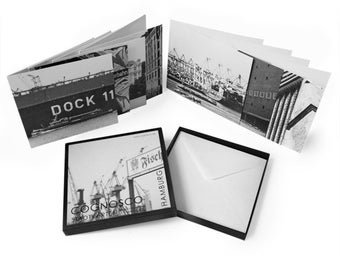 Box of 8 Hamburg folding cards + envelopes-by COGNOSCO