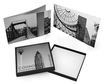Box of 8 Frankfurt folding cards + envelopes-by COGNOSCO
