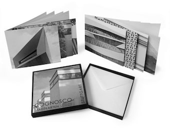 Box of 8 Stuttgart folding cards + envelopes-by COGNOSCO