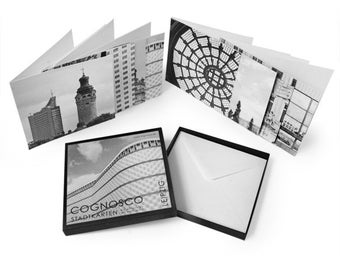 8 Leipzig folding cards + envelopes in gift box-by COGNOSCO