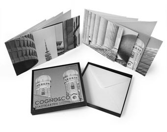 8 Munich Folding cards + envelopes in gift box