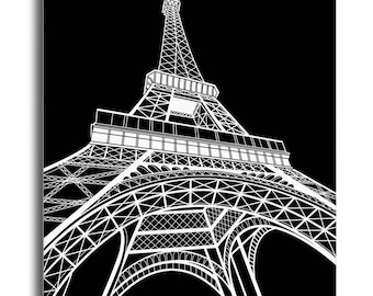 COGNOSCO mini - Print on Aludibond - Paris France Eiffel Tower - 10 x 10 cm - magnetic