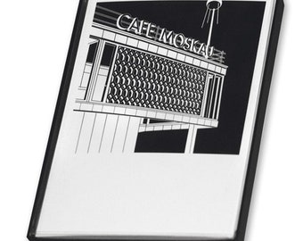 12 cartes postales ville graphiques dans belle boîte-cadeau-par COGNOSCO