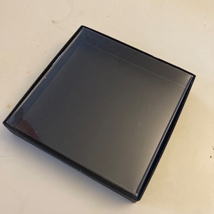 Hoogwaardige geschenkdozen set van 10 - zwart - 11x11x2cm - met transparant deksel